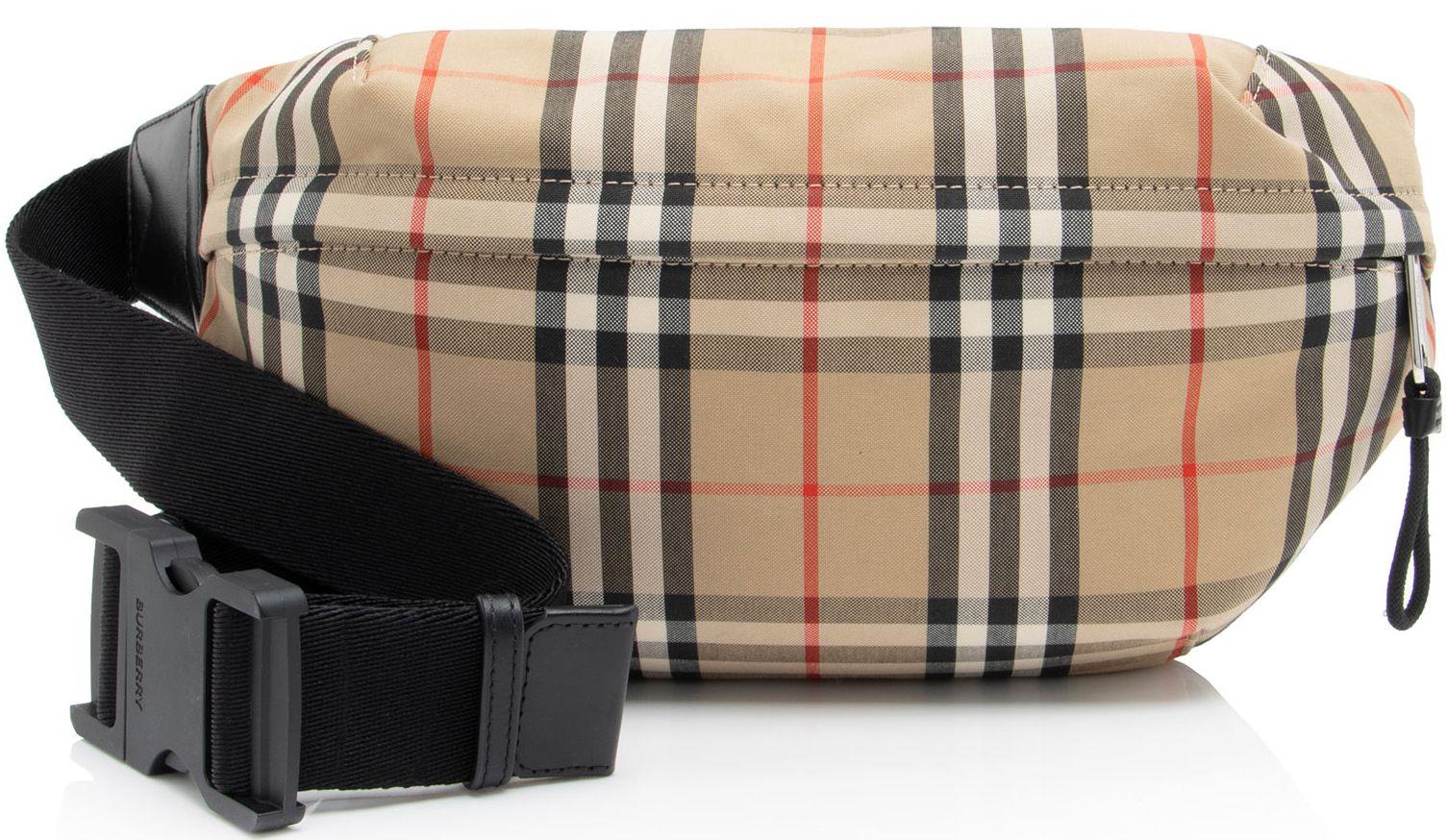 Burberry  Vintage Check Sonny Bum Bag - Beige/Black - Canvas - Excellent