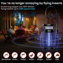 Burlan Solar Bug Zapper - Black