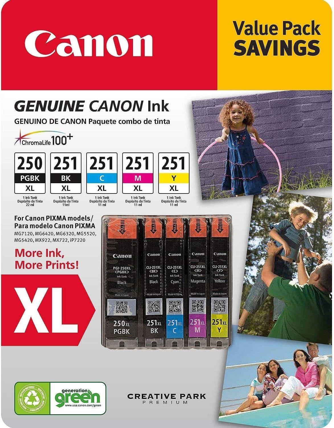 Canon  PGI-250XL & CLI-251XL Value Pack Ink Cartridges - Multicolor - Excellent