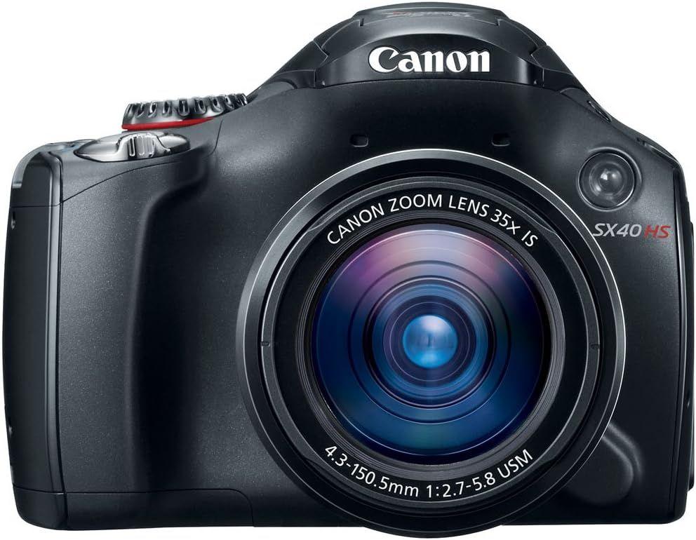 Canon  PowerShot SX40 HS Digital Camera - Black - Excellent