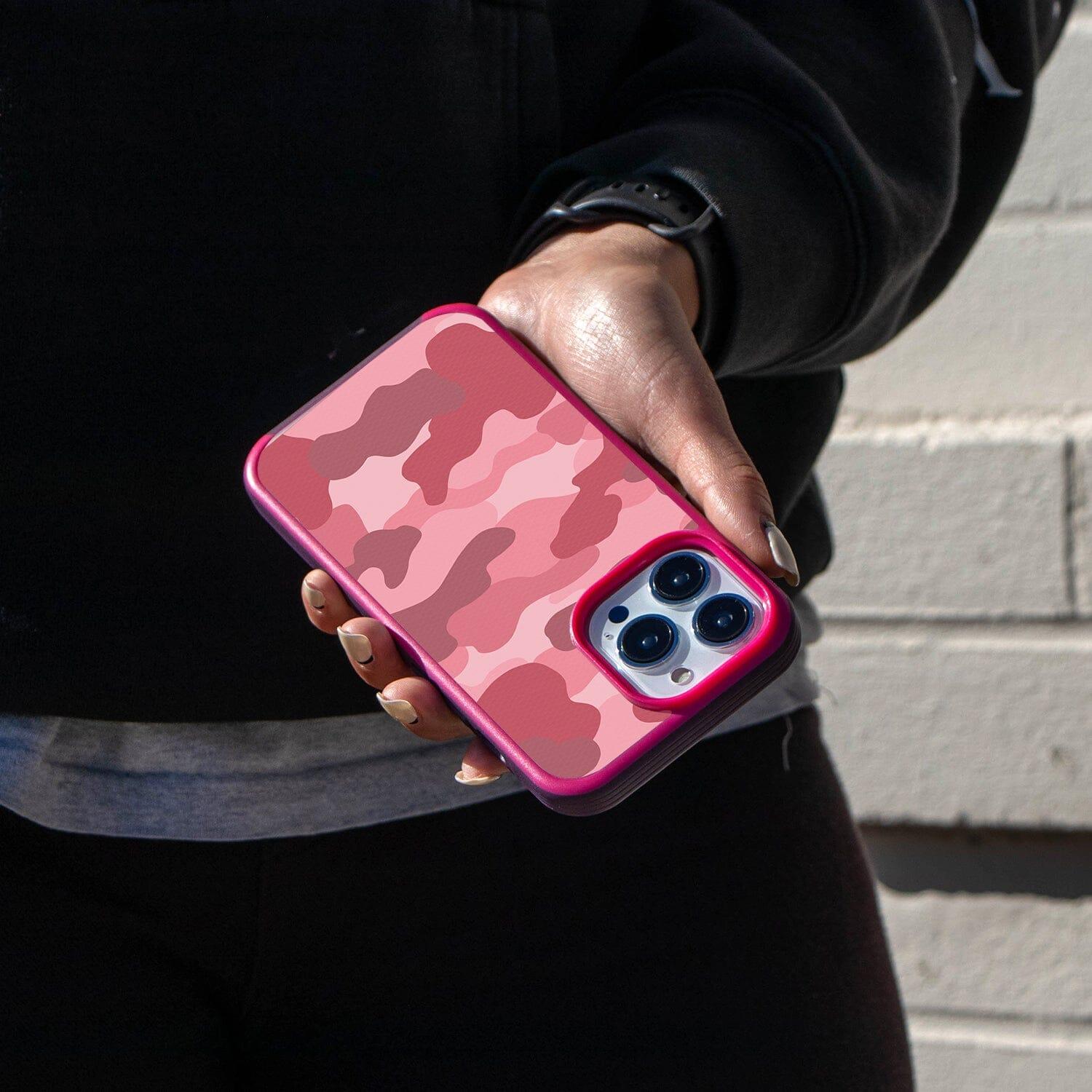 Caseco MagSafe iPhone 14 Pro Pink Camo Case - Pink