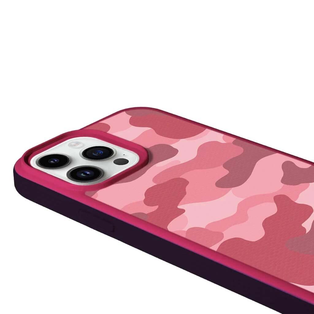Caseco MagSafe iPhone 14 Pro Pink Camo Case - Pink