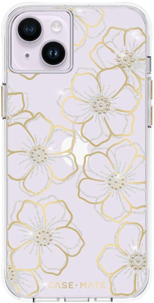 Case-Mate Floral Gems Phone Case for iPhone 14 - Clear