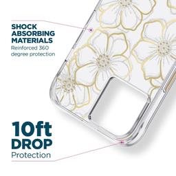 Case-Mate Floral Gems Phone Case for iPhone 14 - Clear