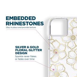 Case-Mate Floral Gems Phone Case for iPhone 14 - Clear