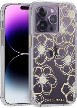 Case-Mate Floral Gems Phone Case for iPhone 14 Pro Max - Clear