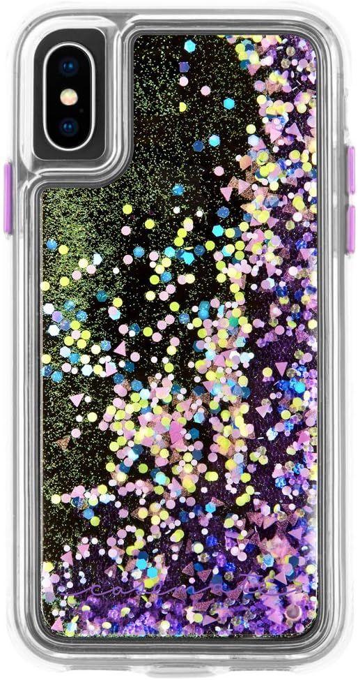 Case-Mate  Glow Waterfall Phone Case for iPhone XS / X - Purple Glow - Brand New