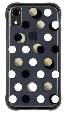 Case-Mate Wallpapers Case for iPhone XS Max - Black Metallic Dot