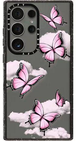 CASETiFY Impact Phone Case for Galaxy S24 Ultra - Pink Butterflies