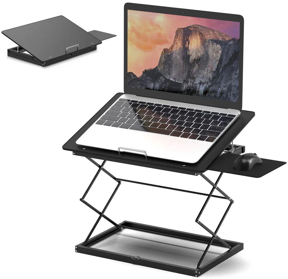 CD4  Ergonomic Laptop Stand and Standing Desk - Black - Excellent