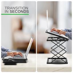 CD4 Ergonomic Laptop Stand and Standing Desk - Black