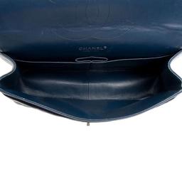 Chanel Caviar Leather Classic Jumbo Double Flap Bag - Leather - Blue