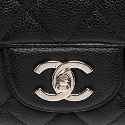 Chanel Caviar Leather Classic Maxi Single Flap Bag - Leather - Black
