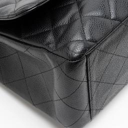 Chanel Caviar Leather Classic Maxi Single Flap Bag - Leather - Black
