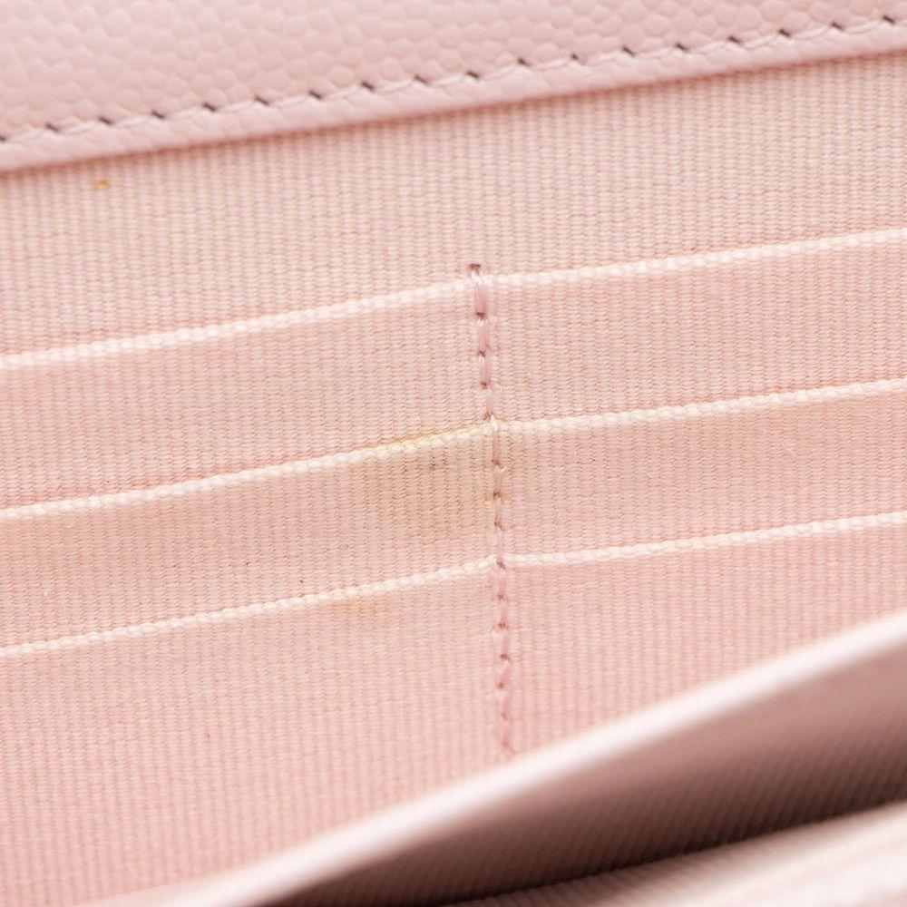 Chanel Caviar Leather Crystal CC Wallet on Chain - Leather - Pink