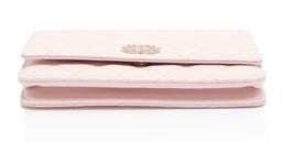 Chanel Caviar Leather Crystal CC Wallet on Chain - Leather - Pink