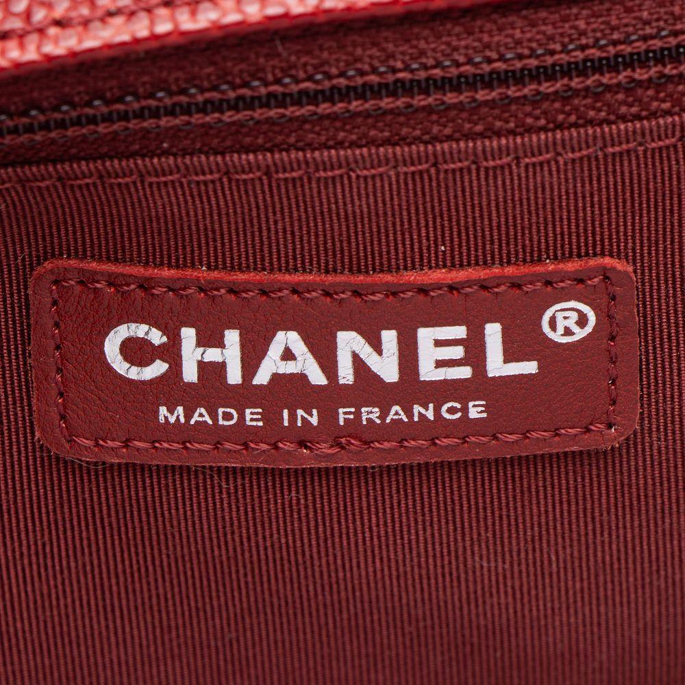 Chanel Caviar Leather New Medium Boy Bag - Leather - Red