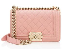 Chanel Caviar Leather Small Boy Bag - Leather - Pink