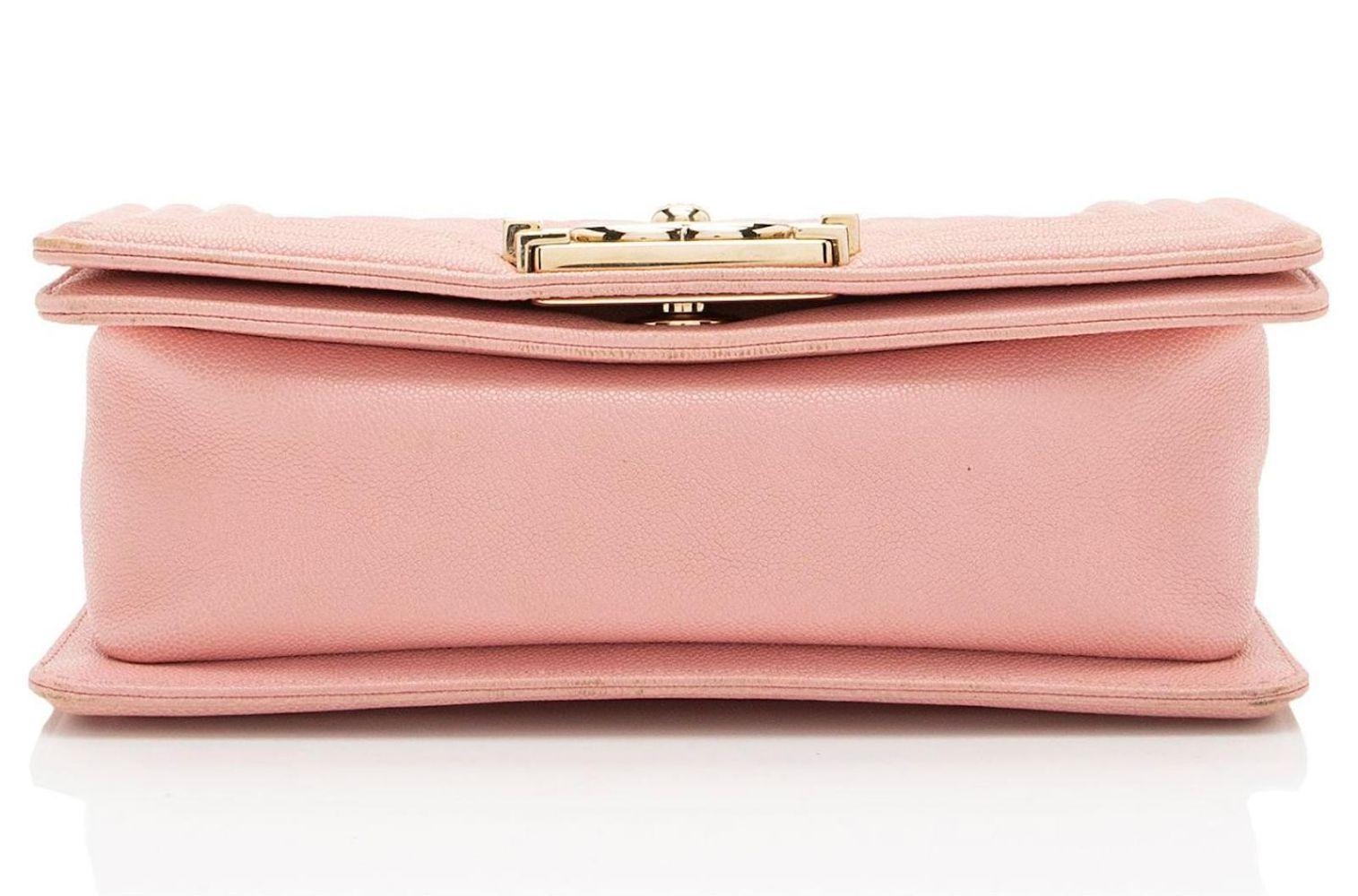 Chanel Caviar Leather Small Boy Bag - Leather - Pink