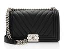 Chanel Chevron Lambskin Old Medium Boy Bag