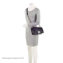 Chanel Chevron Lambskin Old Medium Boy Bag - Lambskin - Black