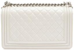 Chanel Iridescent Calfskin Old Medium Boy Bag - Iridescent Calfskin - White