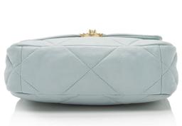 Chanel Lambskin 19 Medium Flap Shoulder Bag - Lambskin - Blue