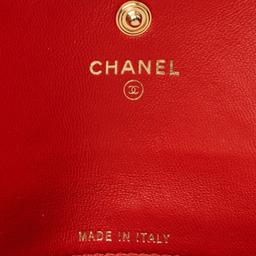 Chanel Lambskin Boy Clutch on Chain - Lambskin - Red