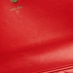 Chanel Lambskin Boy Clutch on Chain - Lambskin - Red
