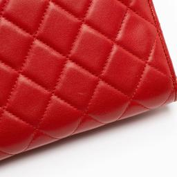 Chanel Lambskin Boy Clutch on Chain - Lambskin - Red
