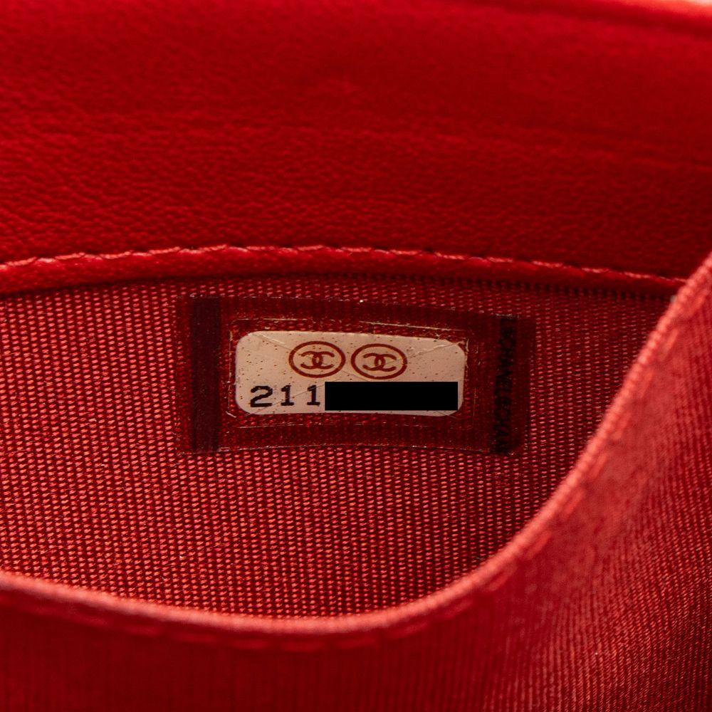 Chanel Lambskin Boy Clutch on Chain - Lambskin - Red