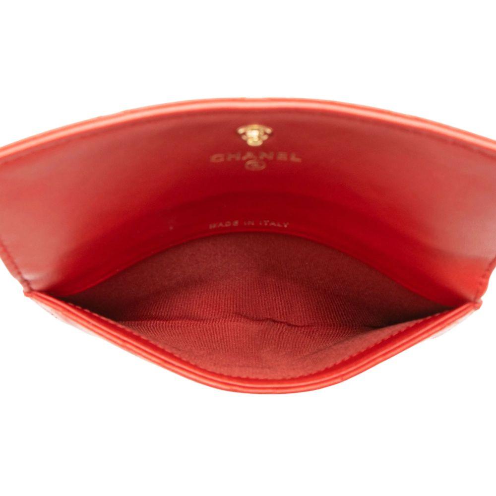 Chanel Lambskin Boy Clutch on Chain - Lambskin - Red