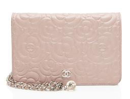 Chanel Lambskin Camellia Wallet on Chain - Lambskin - Pink