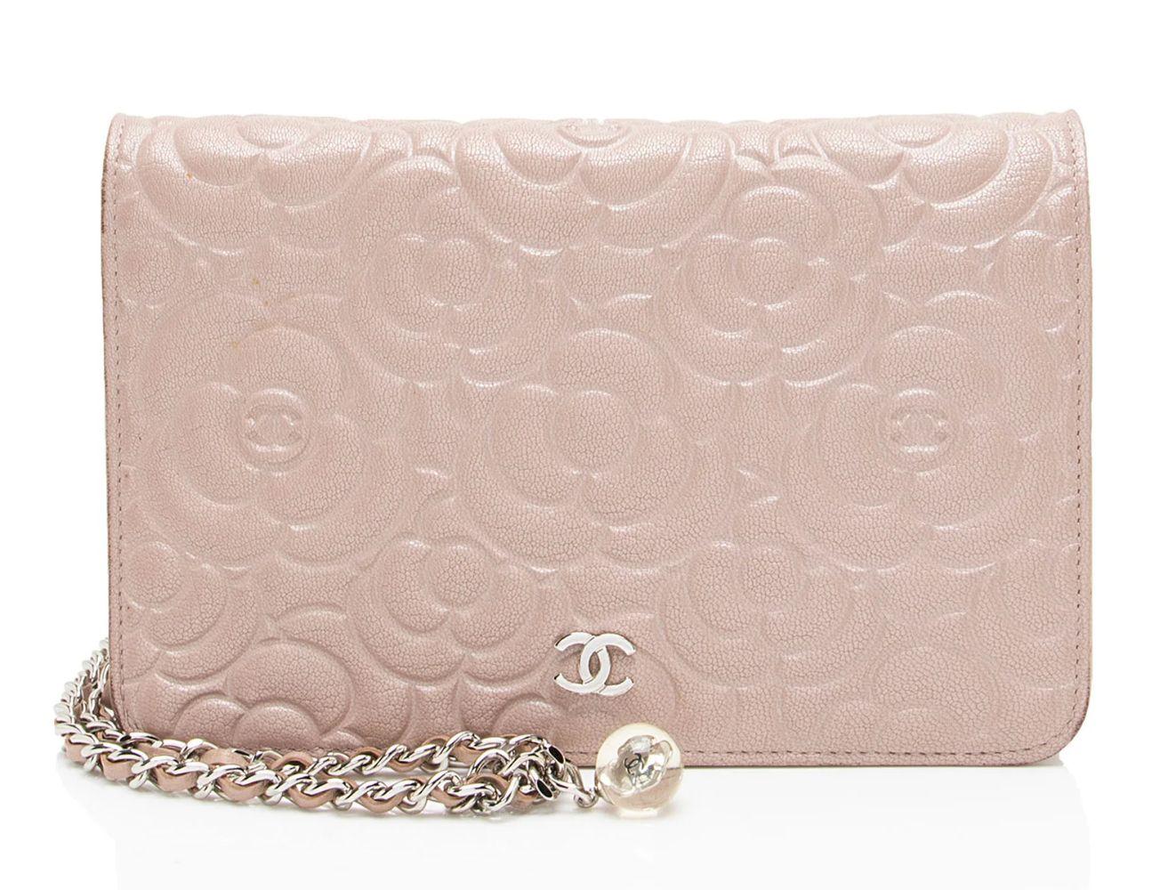 Chanel Lambskin Camellia Wallet on Chain - Lambskin - Pink