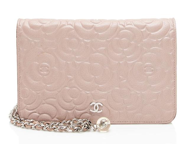 Chanel Lambskin Camellia Wallet on Chain