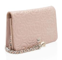Chanel Lambskin Camellia Wallet on Chain - Lambskin - Pink