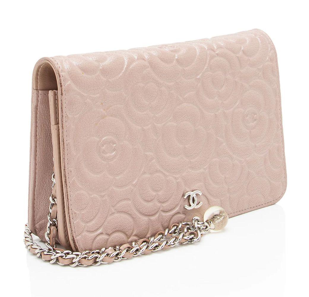 Chanel Lambskin Camellia Wallet on Chain - Lambskin - Pink