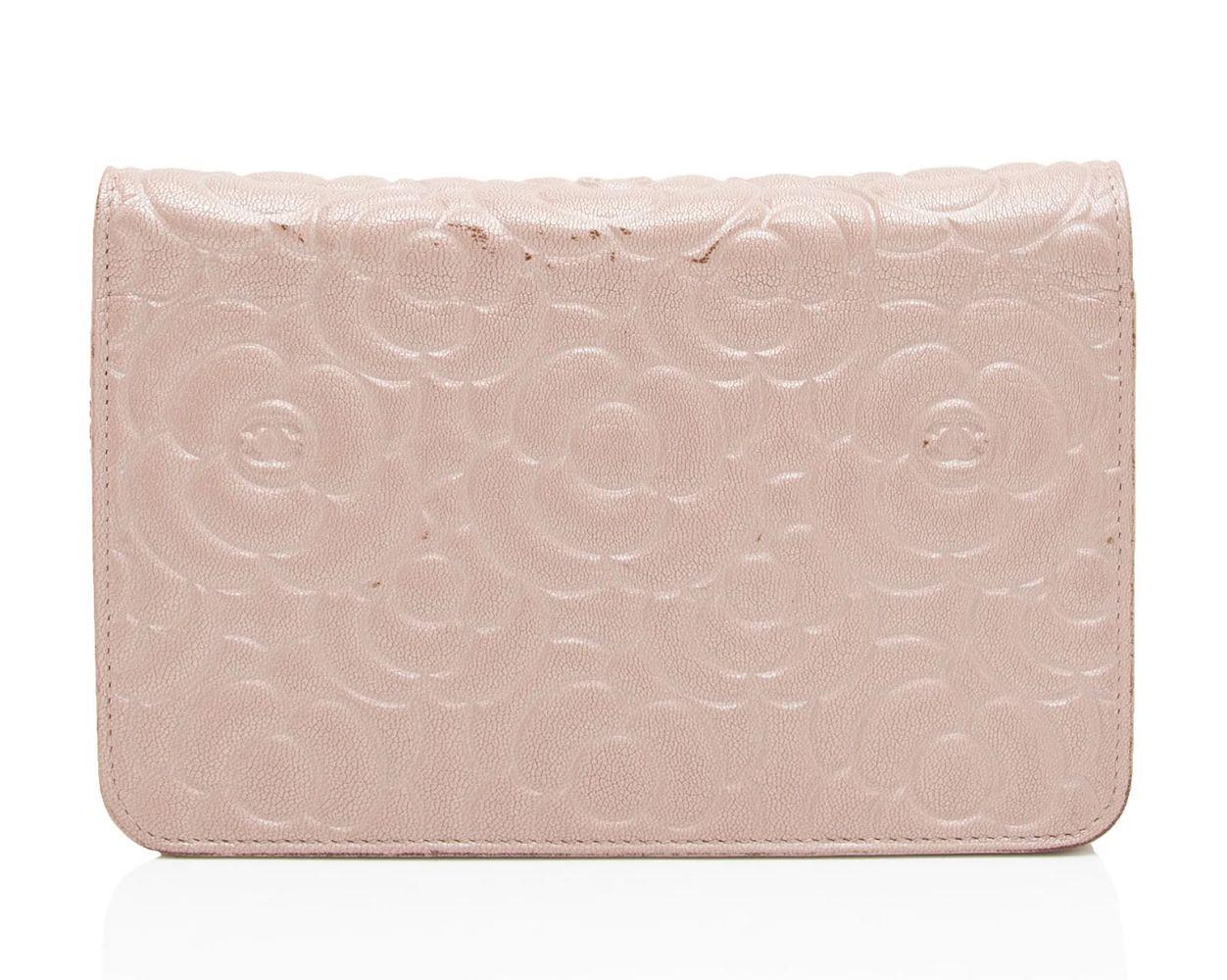 Chanel Lambskin Camellia Wallet on Chain - Lambskin - Pink