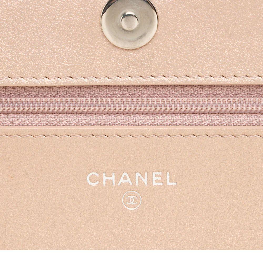 Chanel Lambskin Camellia Wallet on Chain - Lambskin - Pink