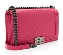 Chanel Lambskin New Medium Boy Bag - Lambskin - Pink