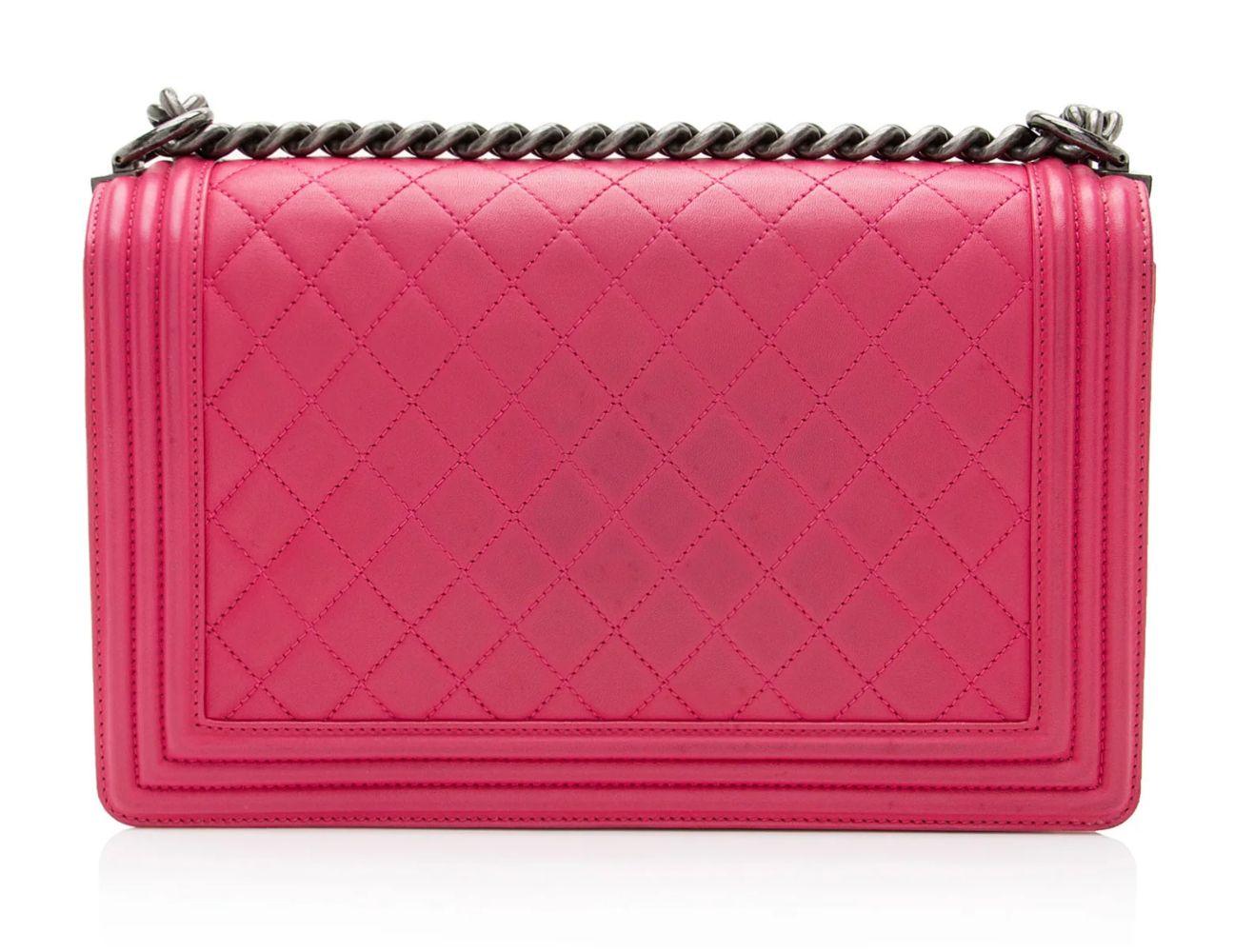 Chanel Lambskin New Medium Boy Bag - Lambskin - Pink