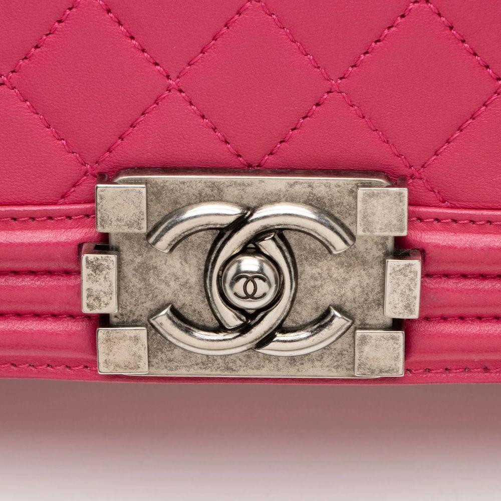Chanel Lambskin New Medium Boy Bag - Lambskin - Pink