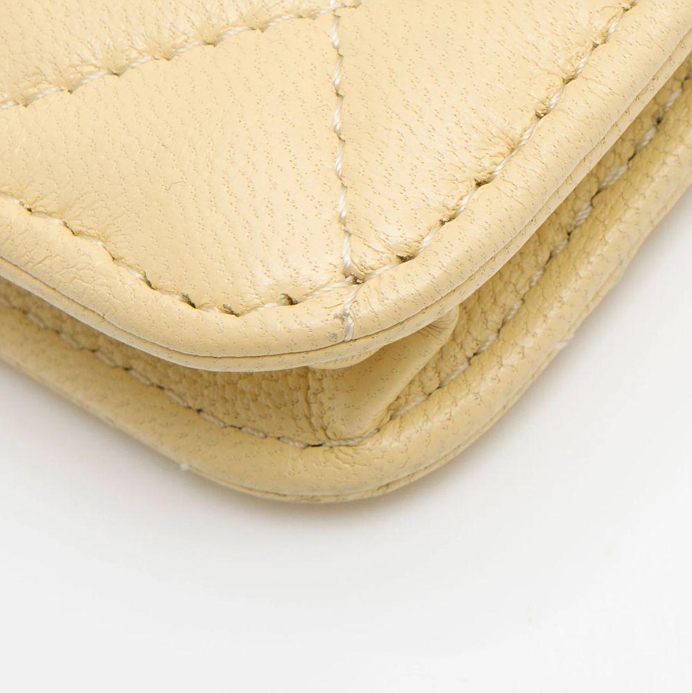 Chanel Lambskin Pearl Crush Mini Clutch - Lambskin - Yellow
