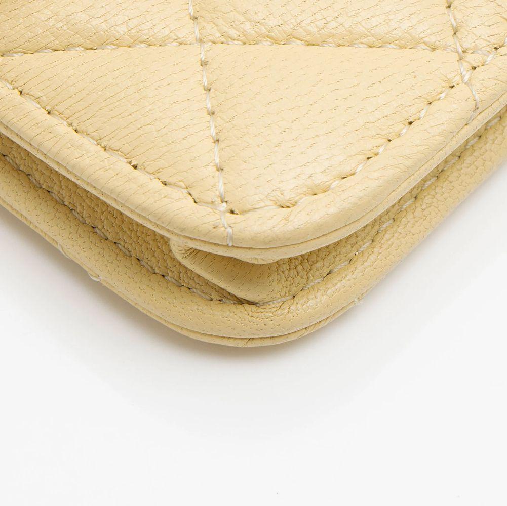 Chanel Lambskin Pearl Crush Mini Clutch - Lambskin - Yellow