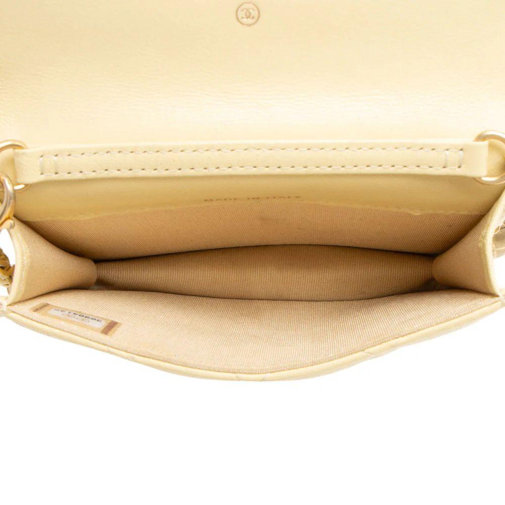 Chanel Lambskin Pearl Crush Mini Clutch - Lambskin - Yellow