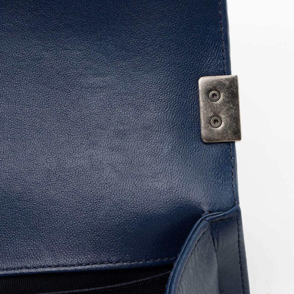 Chanel Lambskin Small Boy Bag - Lambskin - Blue