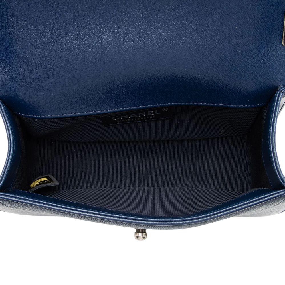 Chanel Lambskin Small Boy Bag - Lambskin - Blue
