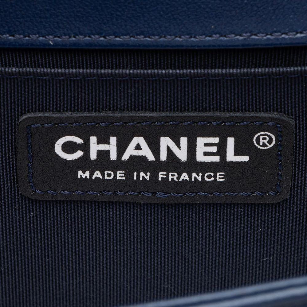 Chanel Lambskin Small Boy Bag - Lambskin - Blue