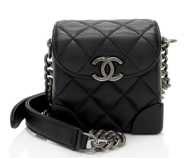 Chanel Lambskin Trunk Shoulder Bag