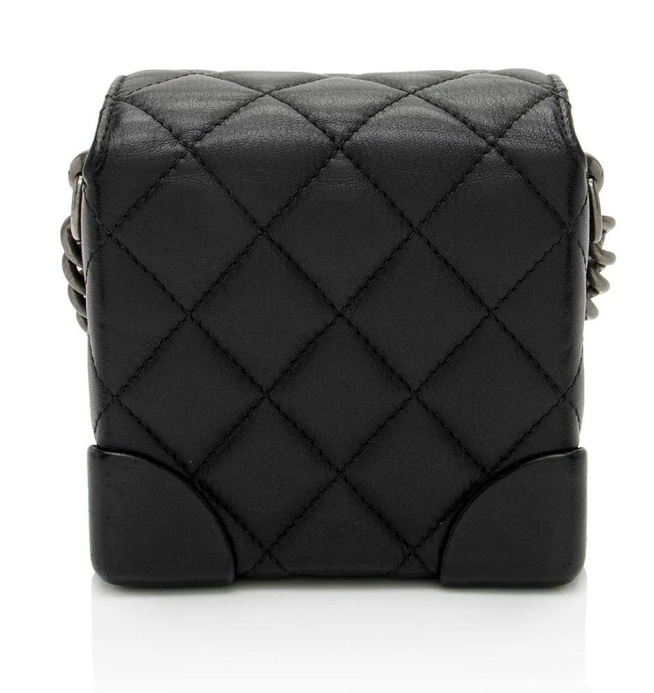 Chanel Lambskin Trunk Shoulder Bag - Lambskin - Black